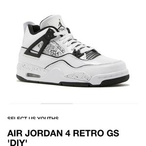 Retro Jordans 4 DIY 4.5Y size 6Women